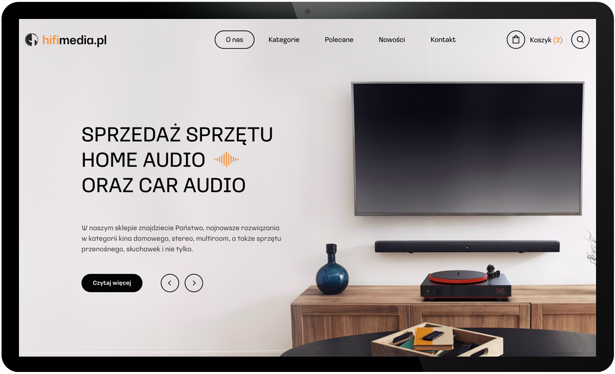projekt strony Internetowej HIFI Media