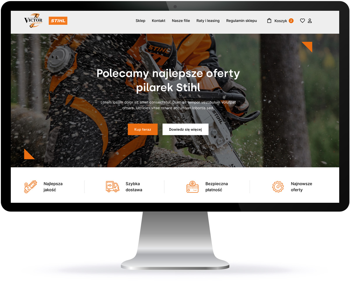 projekt strony Internetowej firmy Victor Sthil
