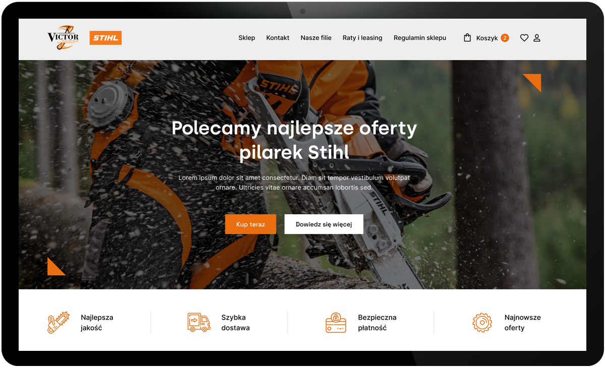 projekt strony Internetowej firmy Victor Sthil